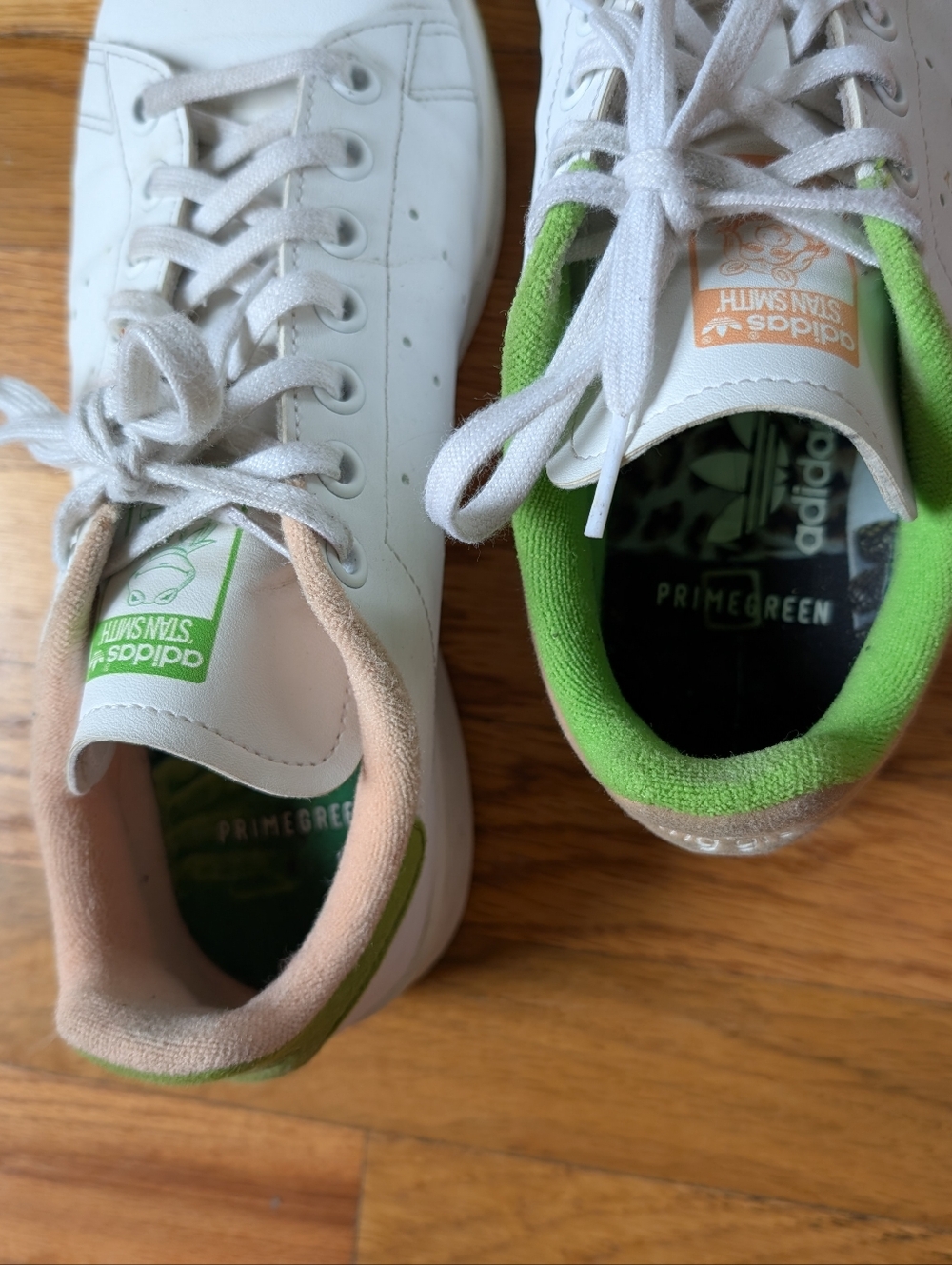 Adidas Stan Smith White Mis Peggy&Kermit Leather Sneakers Women Size 6 - Picture 3 of 9